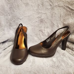 Anne Michelle Shoes Brown Pinup Round Toe Retro Vintage